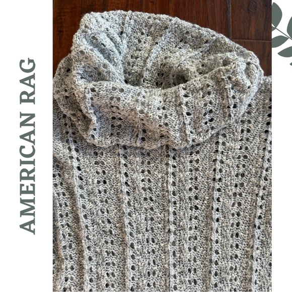 🛍️3/$40 AMERICAN RAG | Chunky Cowl Neck Long Sleeve Sweater | Size 2X | Grey - Picture 3 of 9